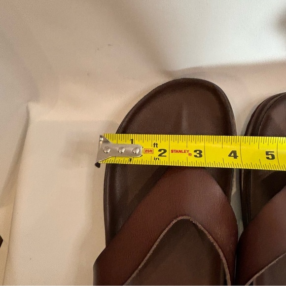 GAP Sz 9 Slides Flip Flop Style Vegan Leather Comfort Insole - Picture 8 of 9